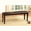 Simple Relax Padded Leatherette Seating Bench in Dark Cherry - 2 of 4