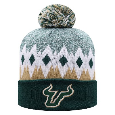 NCAA South Florida Bulls Men's Jagged Knit Cuffed Beanie with Pom