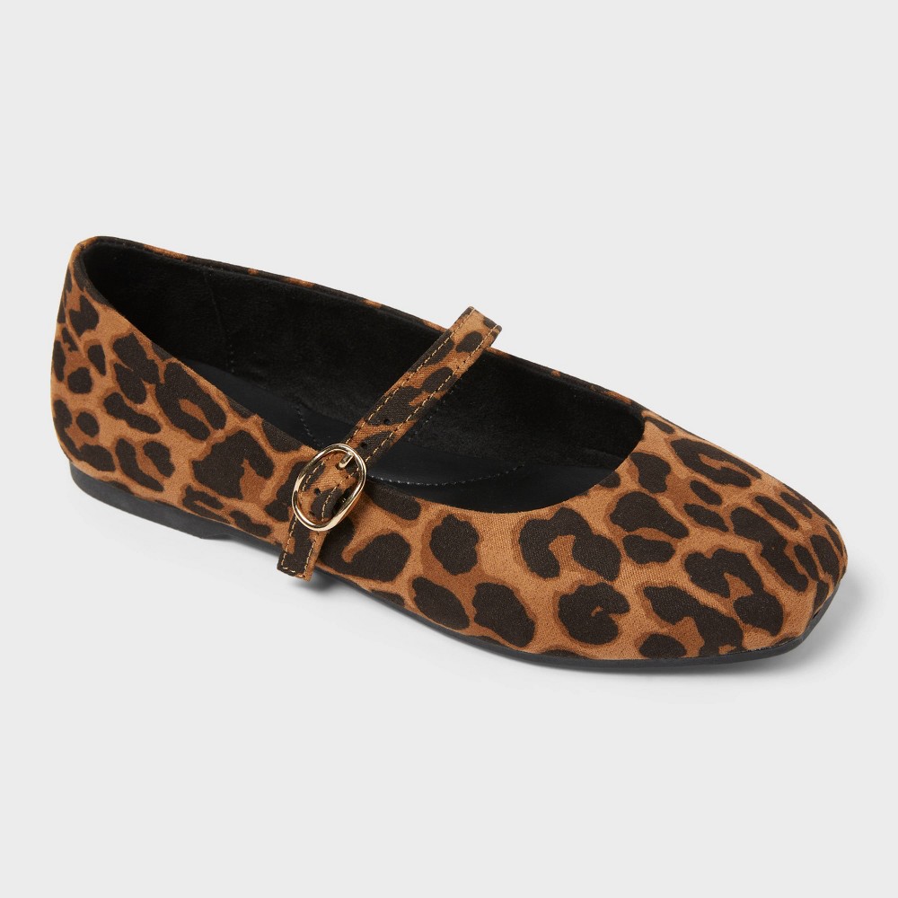 Kids' Bronwyn Ballet Flats - art class™ Brown 5: Adjustable Buckle, Square Toe, Medium Width