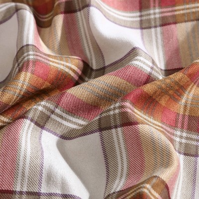 Full Red Plaid Reversible Down Alternative Comforter Set