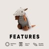 Itopfox Plush Dog Squeaky Toy Stuffed Armadillo Animal Pet Puppy Chew Toys for Small Medium Large All Breed Sizes Dogs, Gray - 3 of 4