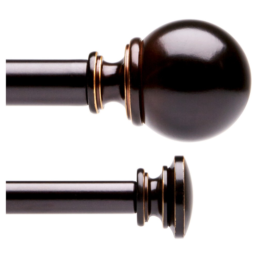 Upc 028295406864 Umbra Ball Double Drapery Rod Bronze 36 66