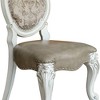 Versailles 21" Dining Chairs and Bone White Finish - Acme Furniture: Traditional Style, Nailhead, Tufted Back - 4 of 4