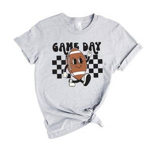 Simply Sage Market Women's Football Game Day Checkered Short Sleeve Graphic Tee - 1 of 2