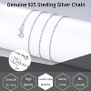 Silver Chain Necklace Chain for Women 1.1mm Cable Chain Necklace Upgraded Spring-Ring Clasp - Thin & Sturdy - Quality 18 Inch - 4 of 4
