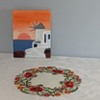 Jiallo Lilac Cottage Rose Embroidered Cutwork Round Placemat, 11-Inch diameter Table Linen Decor, Water Resistance, Machine Wash safe - 3 of 4