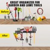 Heavy-Duty Wall Mount Tool Organizer with 8 Hooks & 2 Straps for Garage, Shed & Garden (13-Piece Set) - 4 of 4