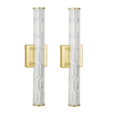 KWPZQEB Bathroom Wall Sconce Set of 2, Modern Vanity Light Fixtures with Upgrated K9 Crystal, Single Sconce Wall Lighting for Bathroom, Hallway