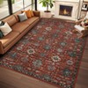 Soft Boho Vintage Low Pile Washable Large Area Rugs Indoor Floor Carpet for Living Room Bedroom - 2 of 4