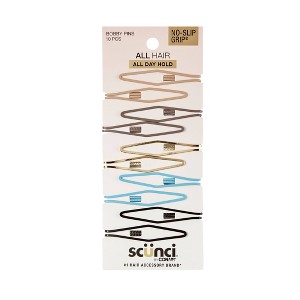 scünci Savvy Value No Slip Bobbies Hair Clips - Neutral - 10pc - 1 of 4