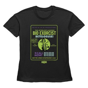 Women's Beetlejuice Beetlejuice The Afterlife's Leading Bio Exorcist T-Shirt - 1 of 3