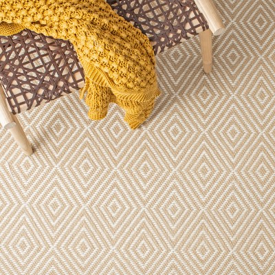 Beige Ivory Hand-Knotted Wool Floral 4' x 6' Rug