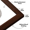 Americanflat 5x7 Picture Frame with Oval Mat Insert and Shatter-Resistant Glass - Signature Collection - 8x10 Picture Frame without Mat - Walnut - 3 of 4