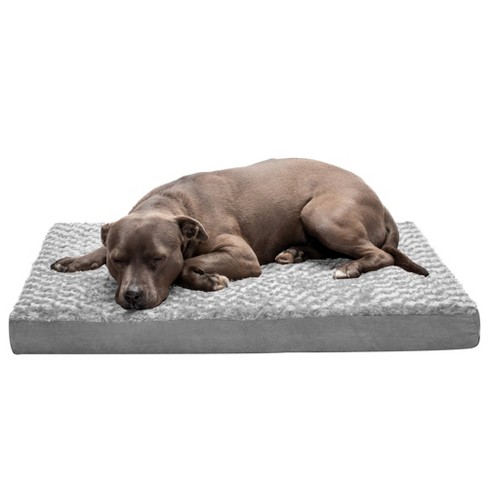 FurHaven Oxford Indoor/Outdoor Deluxe Dog Bed - Orthopedic Foam - Chestnut - Jumbo