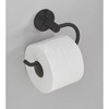 LunaLulinlk Modern Round Toilet Paper Holder in Matte Black - 4 of 4