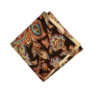 C&F Home 20" Dorothy Autumn Brown Cotton Napkin - Quilted Paisley - 1 of 4
