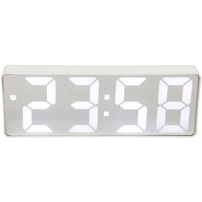 6.25" Digital Tabletop Clock White - Infinity Instruments: Indoor