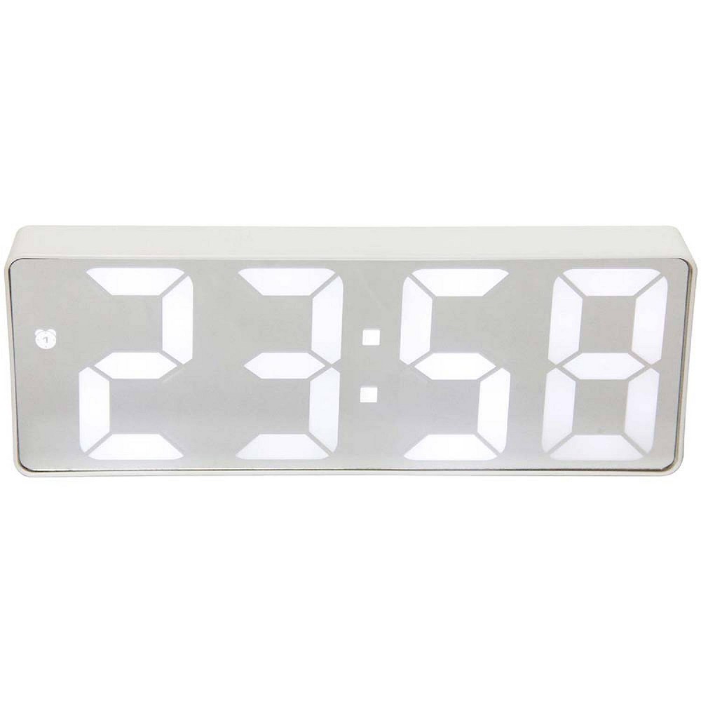 Photos - Wall Clock 6.25" Digital Tabletop Clock White - Infinity Instruments