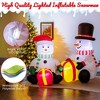 Tangkula 5FT Long Christmas Inflatables LED Lighted Xmas Double Inflatable Snowmen - 4 of 4