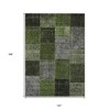 Olive Green And Artichoke Green Patchwork Washable Indoor Outdoor Area Rug - 3 of 4