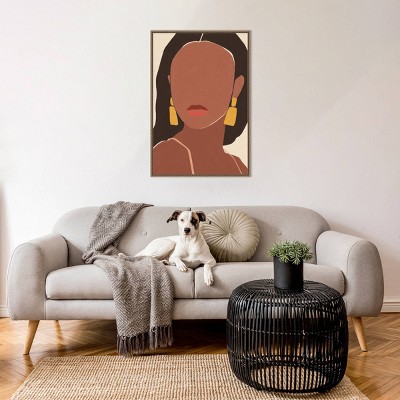 Sun Kissed Woman II Beaded Bronze Framed Canvas Wall Art