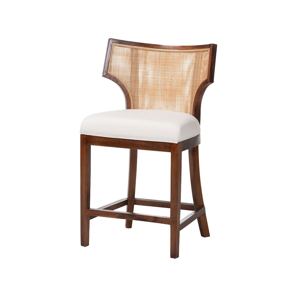 bali & pari,Franco Rattan-Back Counter Stool
