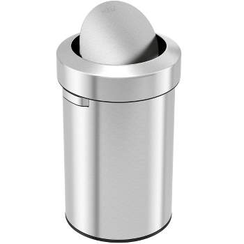 Swing-Top 16.5-Gal. Kitchen Trash Large, Garbage Can for Indoor, Outdoor or  Commercial Use, Pewter