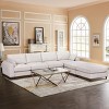 INFURNIC Sofas Modern Corduroy Modular Sectional Sofa U Shaped L Shaped Convertible with Pillows for Living Room, Beige, 121.65"*63"*32.68" - 4 of 4