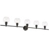 Elegant Lighting Collier 5 light Black and Clear glass Wall sconce - 3 of 4