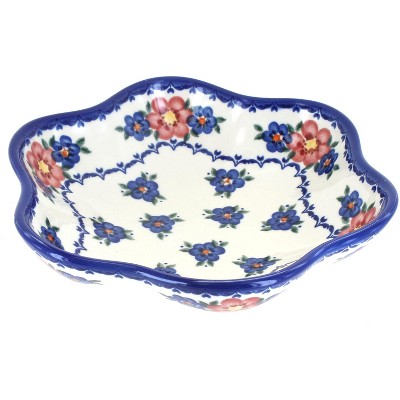 Blue Rose Polish Pottery Chantilly Large Daisy Bowl