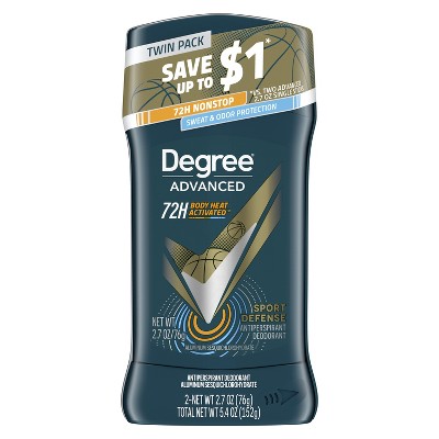 Degree Men Antiperspirant Deodorant Sport Defense, 2.7 oz, Twin Pack