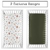 Sweet Jojo Designs Boy, Girl, Unisex/Gender Neutral Fitted Crib Sheets Set Woodland Animal Pals Green, Beige, Brown & Orange 2pc - 2 of 4