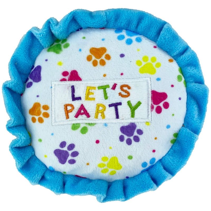 Multipet Let&#39;s Party Cake Dog Toy - Blue - 4.5&#34;, 2 of 4