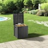 Naysaye Deck Boxes, 2-Piece 45 Gal Outdoor Storage Deck Box, Small Patio Storage Bin for Garden Tools, Brown, 30.75"*17.13"*21.85" - 2 of 4