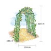 7FT Metal Garden Arch Trellis, Garden Arch Plant Support for Climbing Plants, Large Tunnel Trellis with Clips & Nylon Net for Vegetables Flowers - 3 of 4