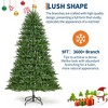 4.5/6/7.5/9FT Pre-Lit Artificial Christmas Tree, 200 Lights, PVC Branches, Foot Pedal & Hinged Stand for Easy Setup - 4 of 4