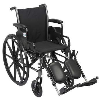 Drive Medical Cruiser III Light Weight Wheelchair with Flip Back Removable Arms, Desk Arms, Elevating Leg Rests, 20" Seat