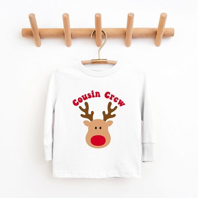 The Juniper Shop Cousin Crew Reindeer Toddler Long Sleeve Tee