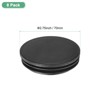 Unique Bargains Round Plastic Hole Plugs Patio Chairs Fences Metal Tubing Leg Cap Black - 3 of 4