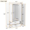 3-Door Wardrobe with Shelves and 2 Drawers, Clothing Armoire 4A - ModernLuxe - 4 of 4
