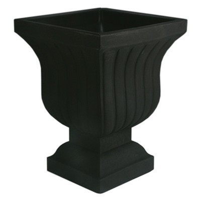 22'' Leyla Urn Planter - Black - Crescent Garden