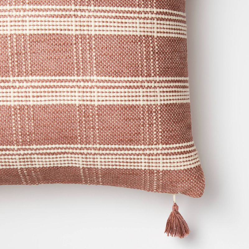 Woven Plaid Throw Pillow with Tassel Zipper - Threshold™ designed with Studio McGee, 3 of 12