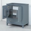 29.5" Bathroom Vanity Base, Solid Wood & MDF Construction, Adjustable Shelf, 2 Doors & 1 Drawer, Freestanding for Custom Sink - 3 of 4