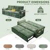 GDFStudio Jace 73.2" Modern Steel Convertible Corduroy Upholstered Sofa Bed with Side Pockets - 3 of 4