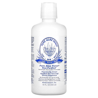Herbal Answers Pure Aloe Force, Liquified Aloe Vera Leaf, 32 fl oz (946 ml) (29.25 g per Serving)