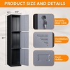 Mlezan 71" Metal Locker: Steel Storage for Bedroom, Gym, School, Office, or Garage.Ideal for Employee or Personal Use. - 3 of 4