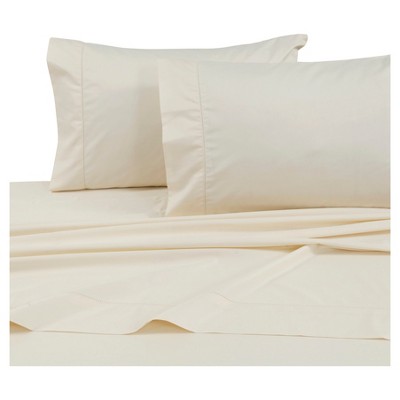 Cotton Sateen Deep Pocket Sheet Set (Queen) Ivory 750 Thread Count - Tribeca Living