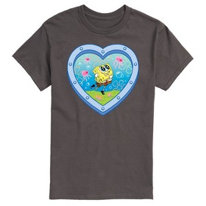 Men's - Spongebob Squarepants - Heart Porthole Window-Womens Men's Short Sleeve Graphic T-Shirt Short Sleeve Graphic T-Shirt - 1 of 4