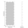 PAGED Rectangle Full Length Mirror,Leaning Floor Full Body Mirror with Lights,Suitable for Dressing Room,Cloakroom - 3 of 4