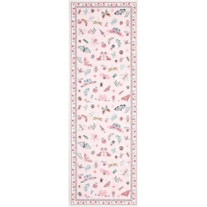 Modern Insect Floral Area Rug - Non-Slip Stain-Resistant Low Pile Carpet, Machine Washable Ultra-Soft Accent Mat for Living Room, Bedroom Kitchen - 1 of 4